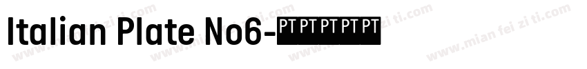Italian Plate No6字体转换
